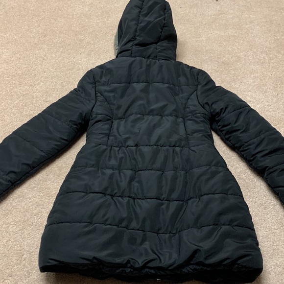 Girls Guess dressy puffer Jacket coat Large size 14 Black - Picture 11 of 13